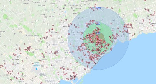 Fig. 6 Map identifying the area of residence of consultation survey respondents.