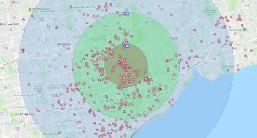 Fig. 7 Maps identifying the area of residence of consultation survey respondents. Focused on concentrated respondent area of Northeast Scarborough.