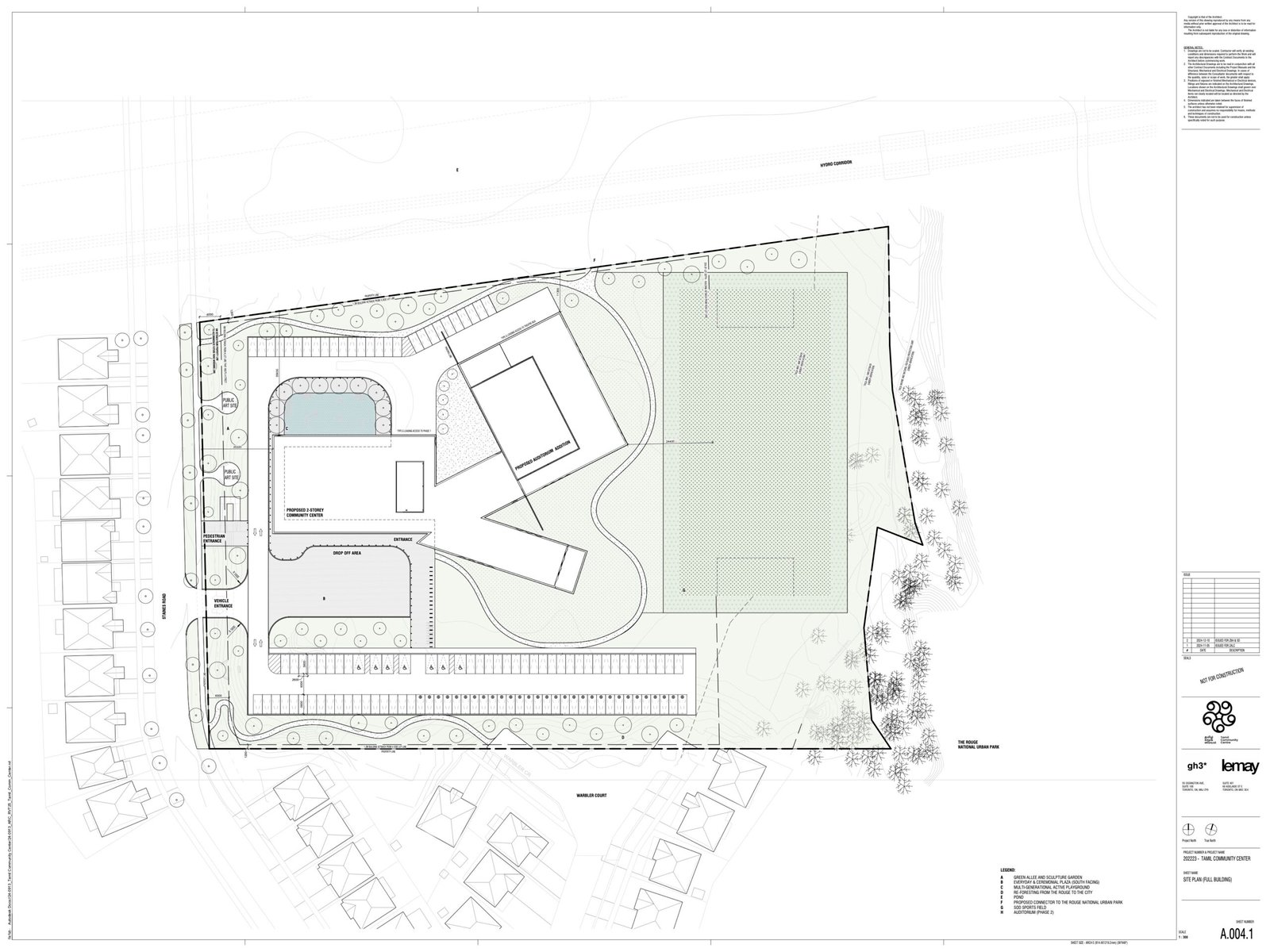 Proposed Site Plan (subject to fundraising achievement).